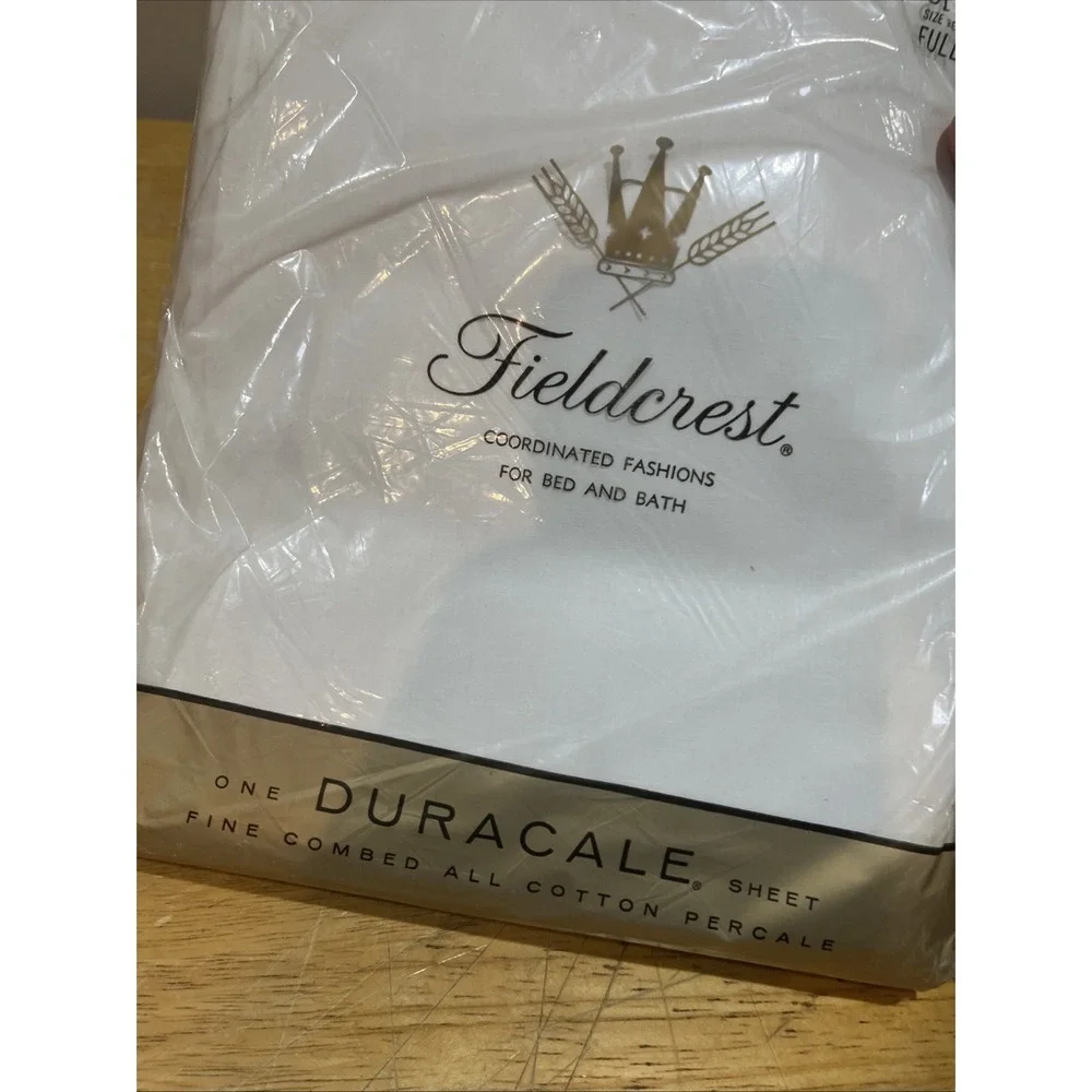 Vintage Fieldcrest Perfection Fine Combed Percale Full Flat Sheet White 81 x 104